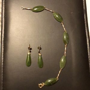 New Zealand (Moira) Jade bracelet & earring set